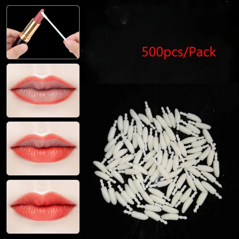 Best of 500pcs Disposable Lip Brush Cotton Head Replacement Head For Lipstick Applicator Makeup Tool For Eyelashes Extension Reviews & Tips