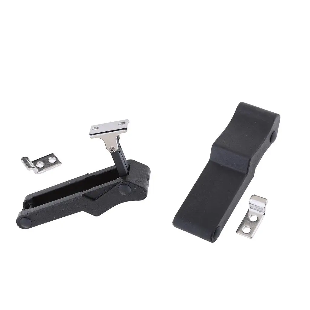 2 Pieces 4`` Flexible Draw Latch Soft Black Rubber Replace  