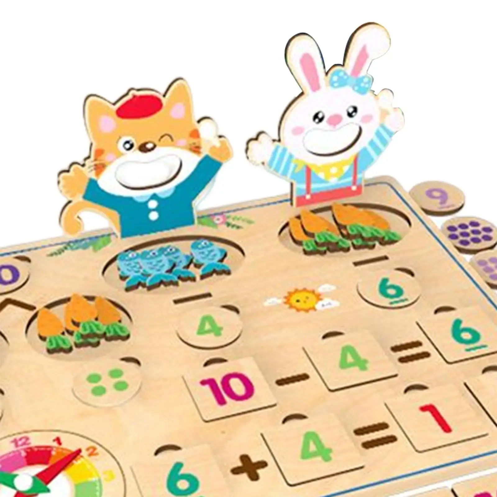 Montessori Math Game Gadget Calculation Board for Boys Girls Festival Gift Accessories Counting Smooth Surface Teaching Aids
