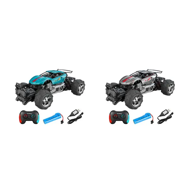 Carro de controle remoto para meninas meninas rápidas 1/18 carros rc  rápidos recarregáveis brinquedos presentes de natal para crianças alta  velocidade com luzes led (azul preto)