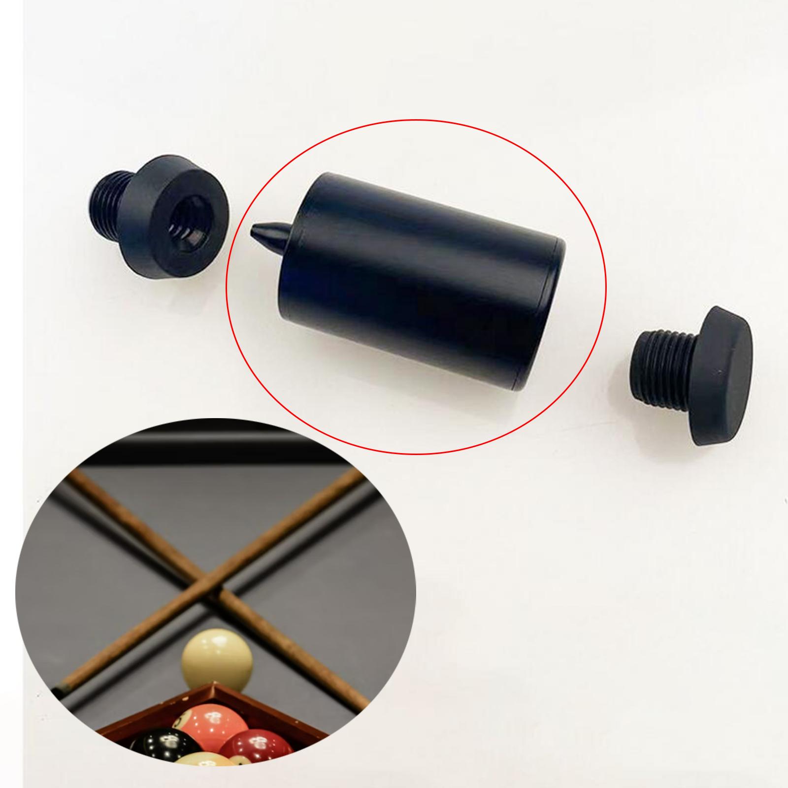 Short Pool Extension High Strength Aluminum Alloy Light Weight Black Parts Metal Accessories for Billiards Nine Ball Snooker