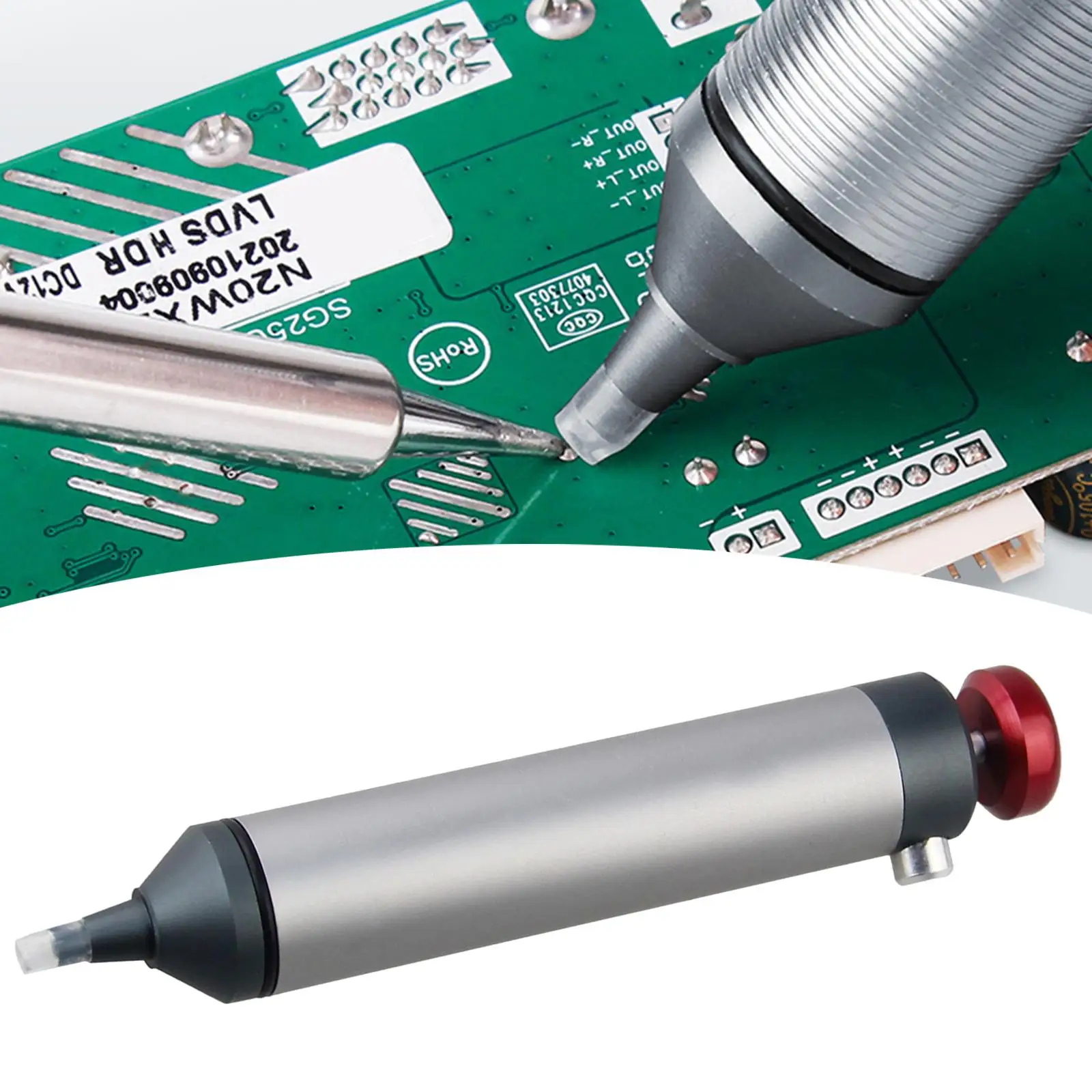 Aluminum Solder Heat Resistant Nozzle Vacuum Suction Desoldering Pump
