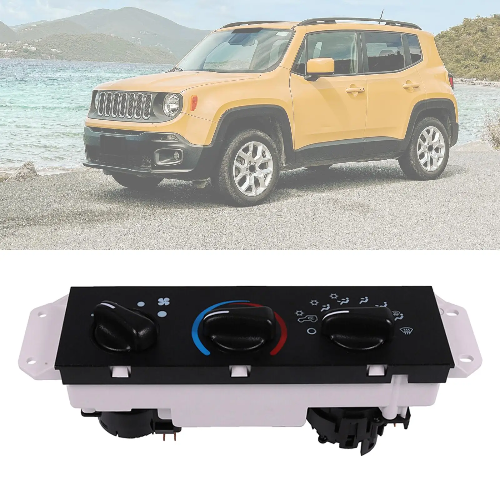 Car AC Heater Climate Control Unit 55056558AA A/C Heater Control and Blower Motor Switch for Jeep Wrangler Accessories