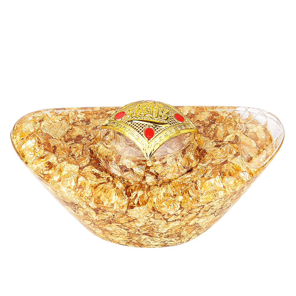 1pc Blattgold Kristall barren Charme Ornamente Schreibtisch zubehör Wohnzimmer Feng Shui Dekoration kreative chinesische Charme Geschenk Handwerk – Detail 3