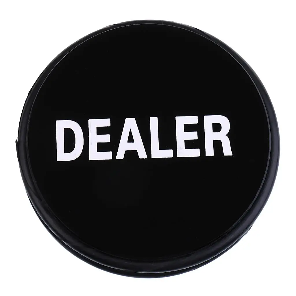 Double Sided  Black Big Dealer Button For Casino Game Accessory