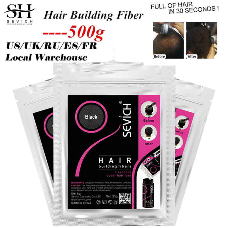 Best of Sevich 500g Refill Hair Fiber Anti Hair Loss Product 10Color Keratin Instant Hair Growth Fiber Refill Hair Building Fiber Powder Reviews & Tips