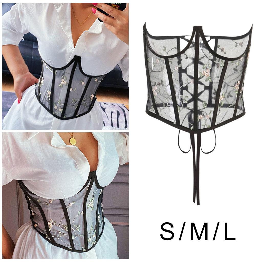 Elastic Waist Belt Waspie Women Lingerie Corset Cincher Lace Girdle