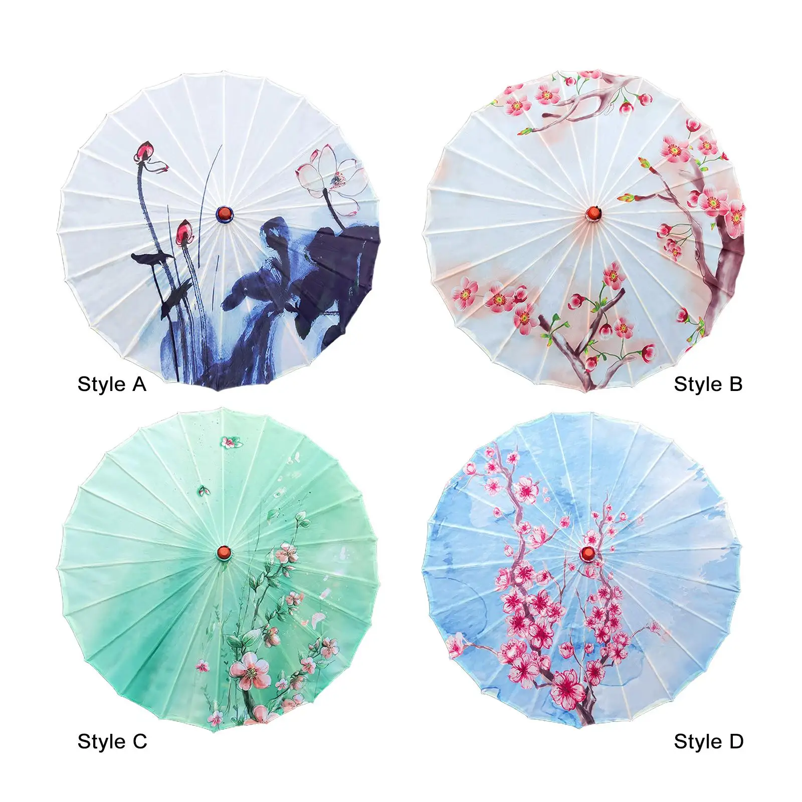 Ancient Dance Umbrella 32 inch Sunshade Rainproof Chinese Oiled Paper Umbrella for Costumes Decoration Events Wedding Party