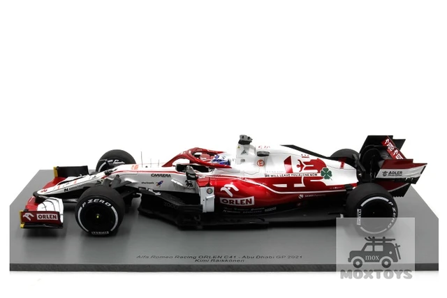 Spark 1:18 f1 2021 alfa Romeo Racorlen c41 no7 kimi Phabu dhabi di