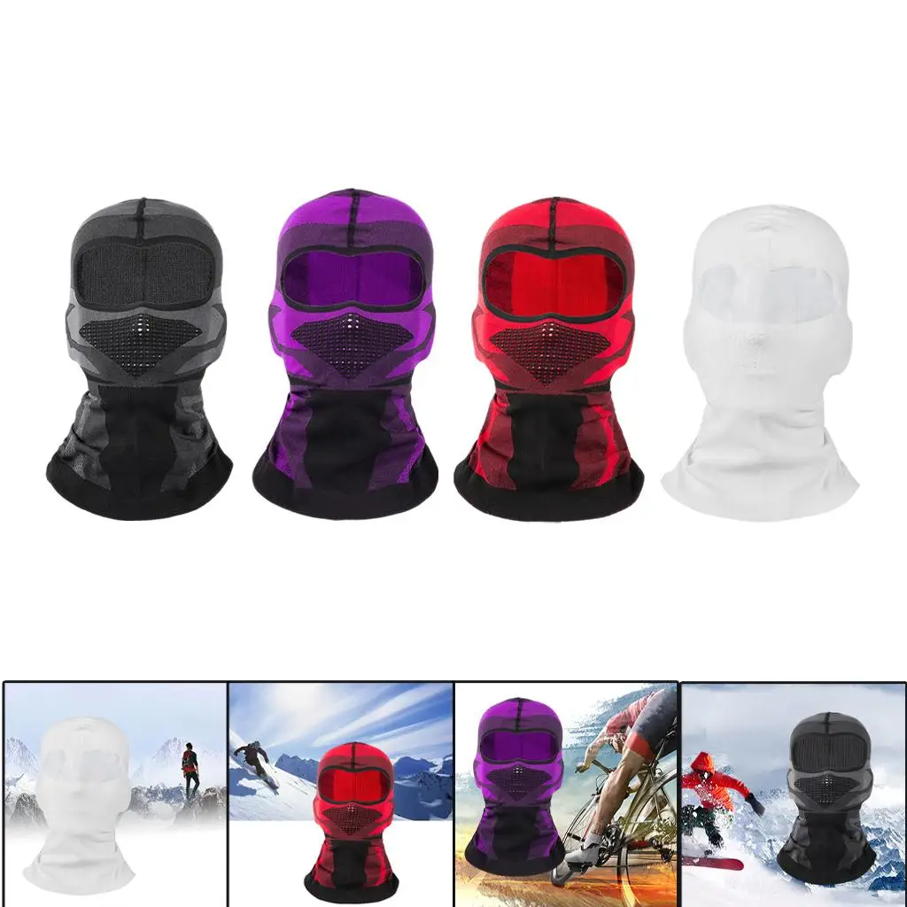 Full Face Cover Sun Hood Balaclava Face Mask Neck Head Warmer for Winter Outdoor Sports Windproof Headgear Head Wrap