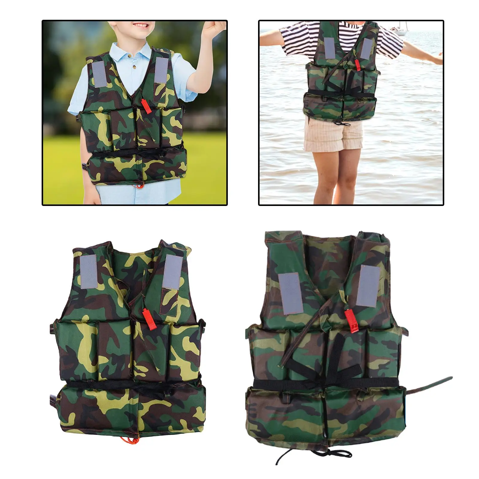 Drifting Life Jacket Swimming Life Vest Buoyancy Aid Adults Children Waistcoat for Outdoor Boating Drifting Kayak Fishing