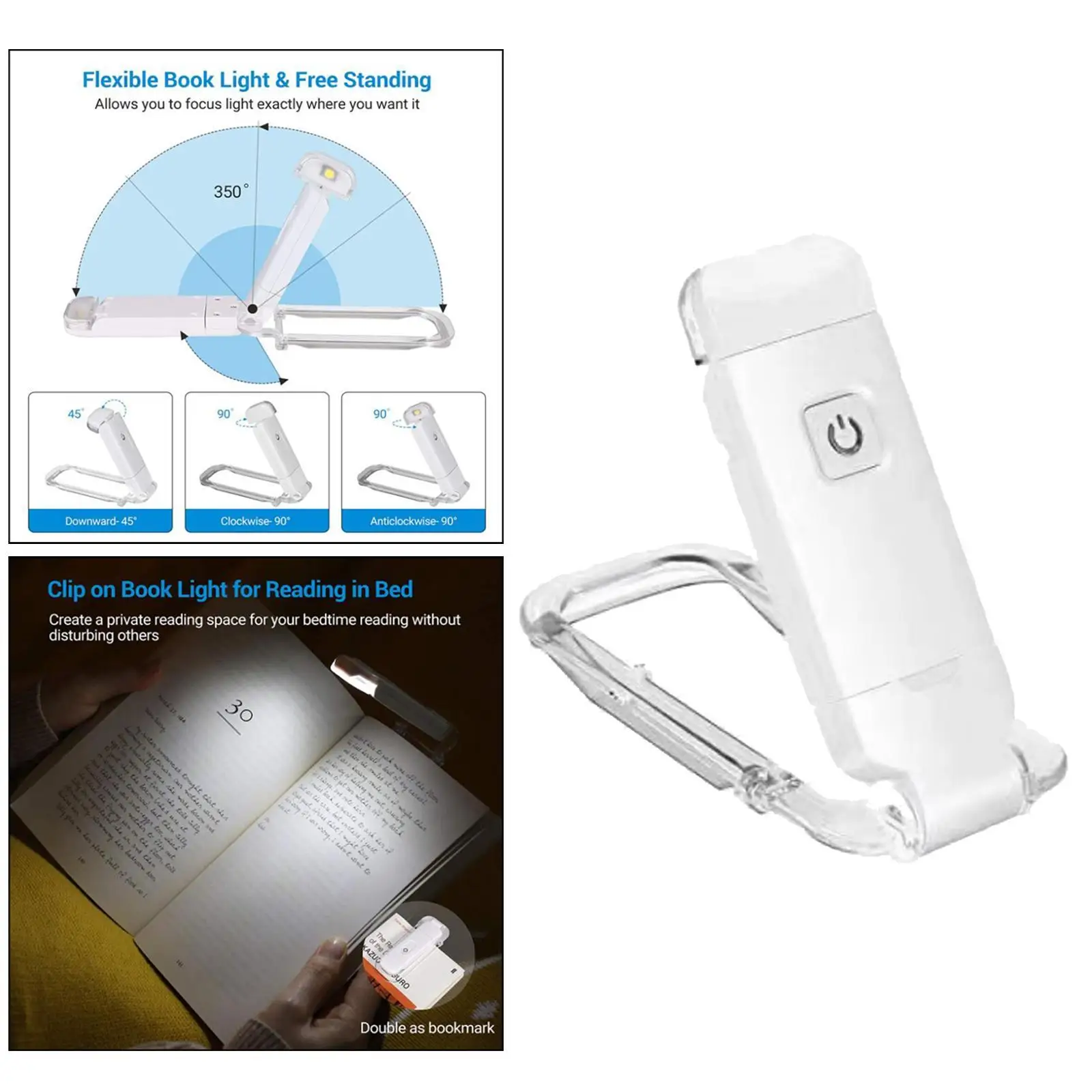 Light Reading Lamp USB Rechargeable Eye Protection Students Readers