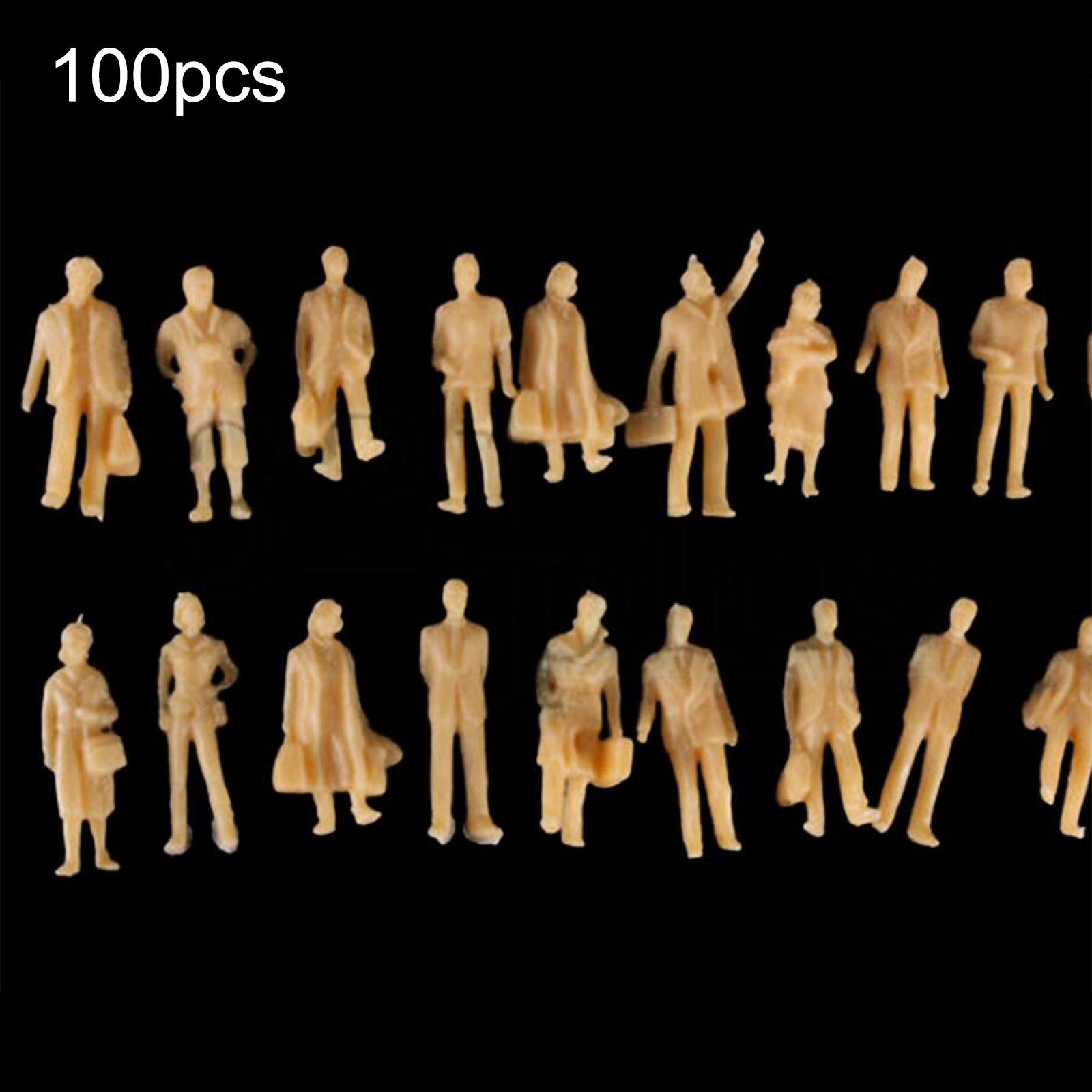 100Pcs Simulation 1/87 Model Figures Collectible Doll Desk Decoration