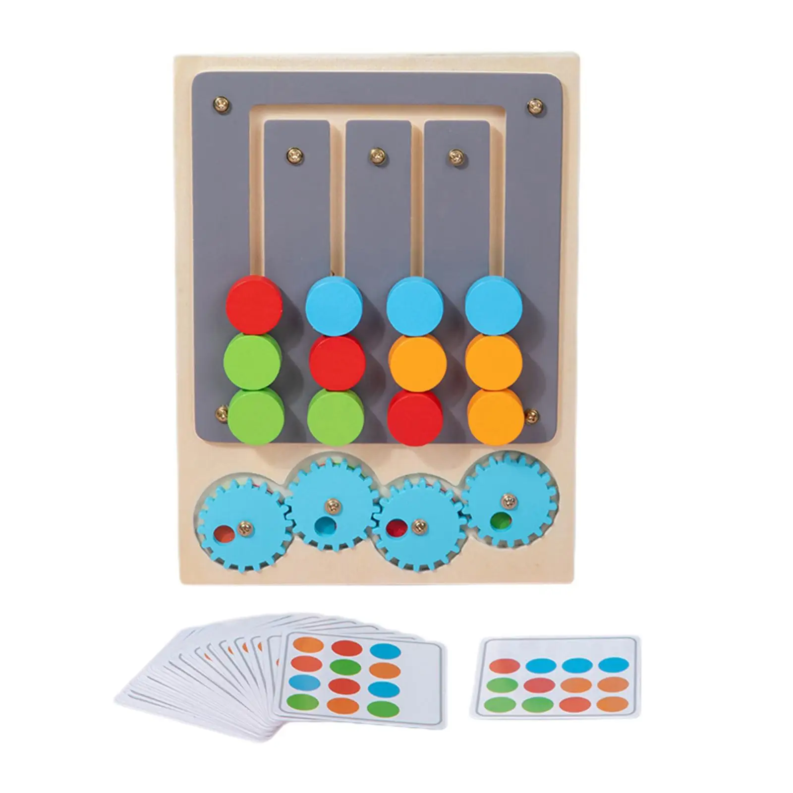 Educational Learning Toys Color Shape Sorting Matching montessori toy learning Toys Slide Puzzle Wooden Toys for Kids