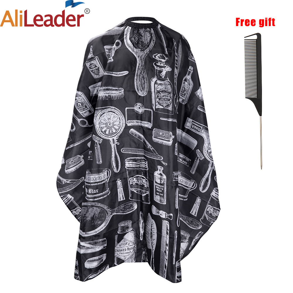 Best of Soft Hairdresser Cape Black Pattern Gown Cloth Hair Cutting Cape Hairdressing Wrap Home Salon Cape Haircut Cape For Adult Child Reviews & Tips