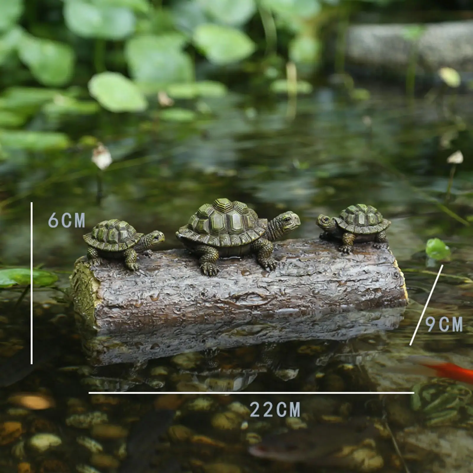 Turtle Floating Ornament Animal Figurines Fairy Garden Statue Figures Pool Accessories Tortoise Climbing Platform for Outdoor