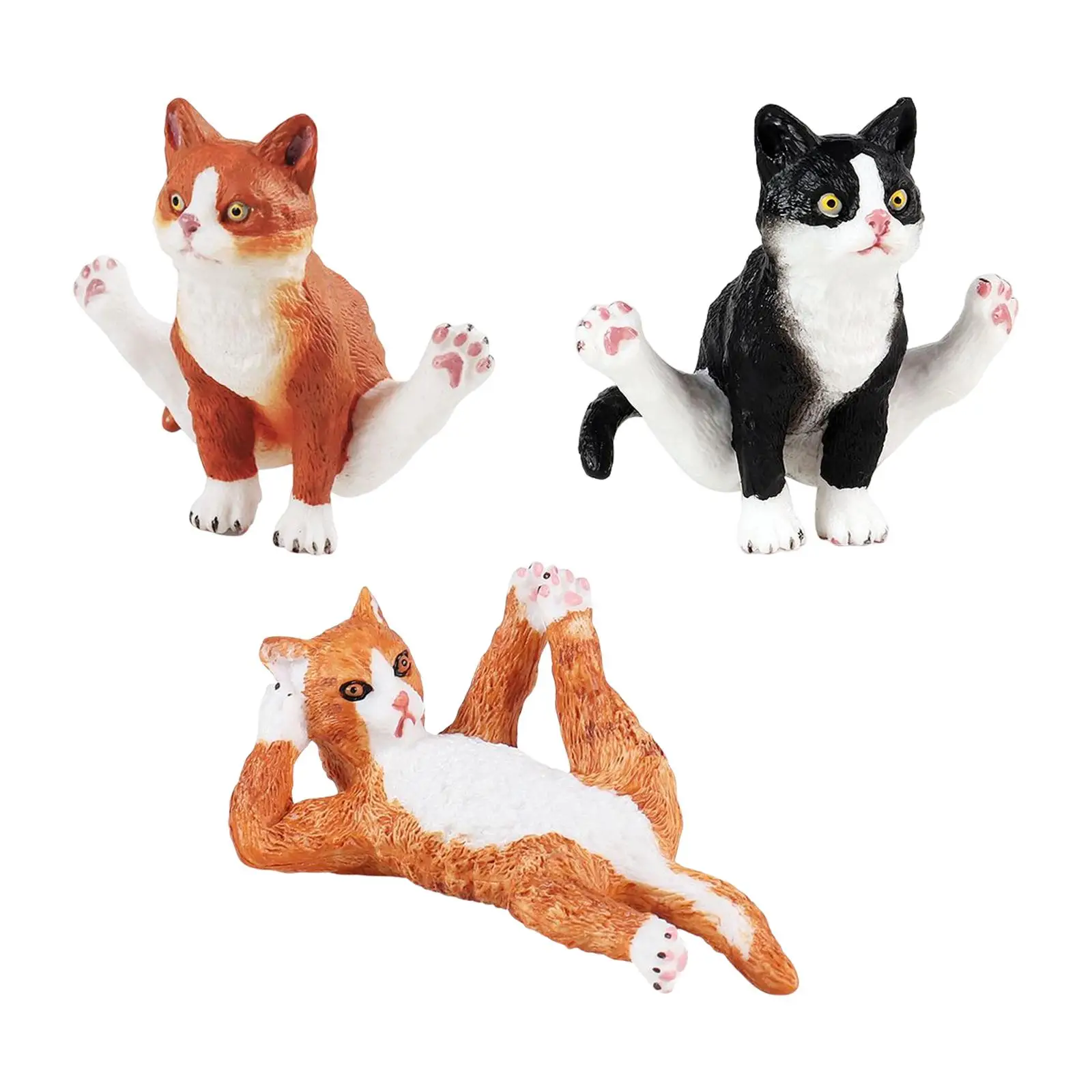 Simulation Cat Figurines Cat Figures Collection Playset Figures Artifical Figurine for Home Decor