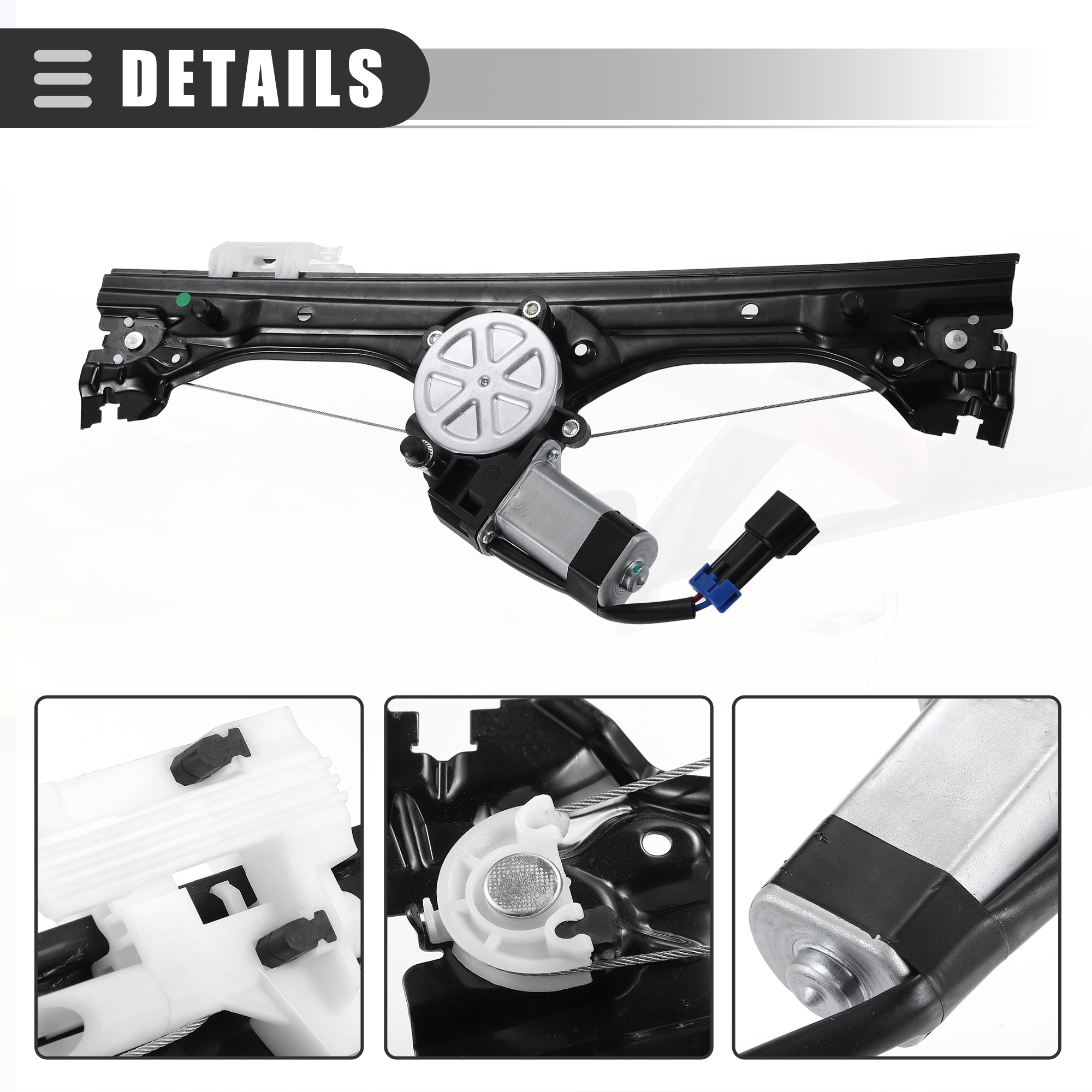 Uxcell vorne links rechts Fensterheber baugruppe für Fiat 1,4 1.5l 2000-2012 Nr. 68070267ac 68070266ac – Detail 3