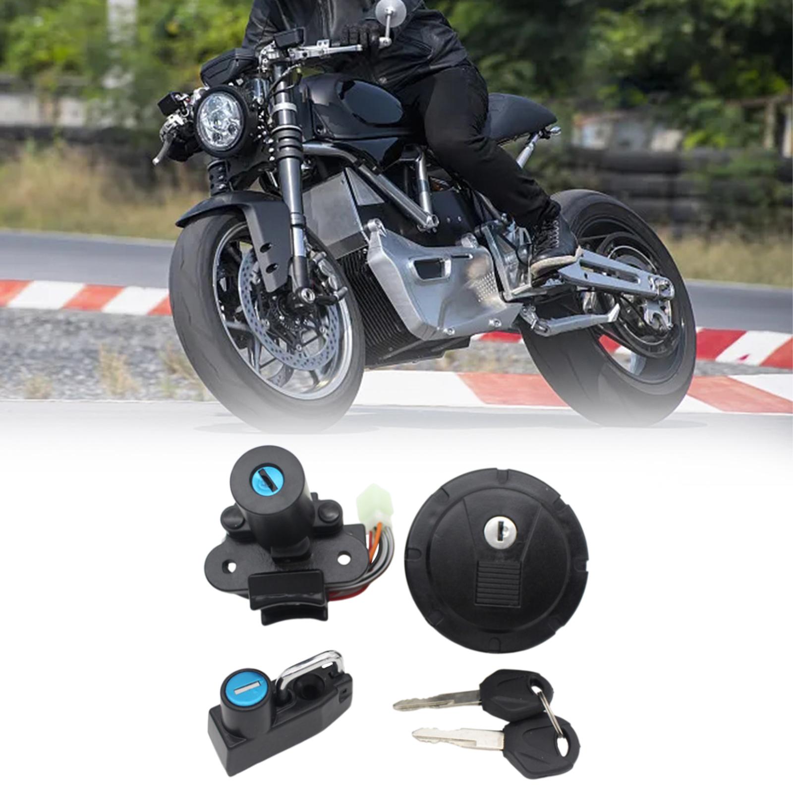 Fuel Gas Cap Tank Lock Set Replace Accessories Sturdy for Klr250 Klr650 Motorbike Spare Parts Easily Install Professional