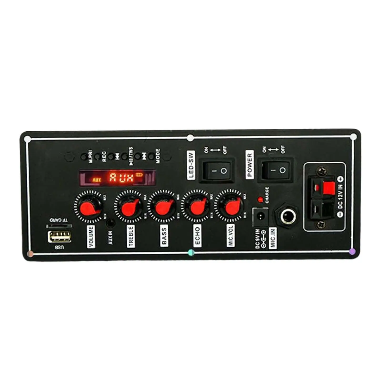 MP3 Decoder Board Support TF Card, USB, FM Radio AUX DC 9V Lossless MP3/WMA/WAV/flac/ape Replacement with Recording Function