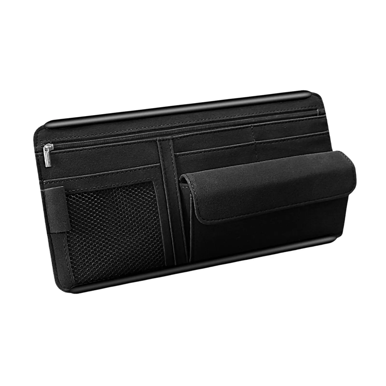 Universal Car Sun Visor Organizer Auto Interior Accessories with Multi Pocket Sunglasses Holder for Notes Cards Truck SUV