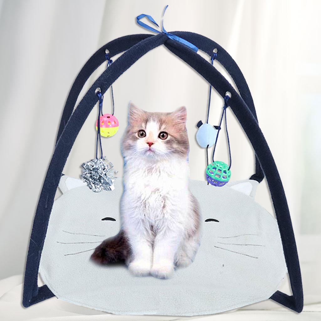 1PC Cat Play Tent Toys Mobile Comfortable Pet Sleeping Bells Bed Pad Mat