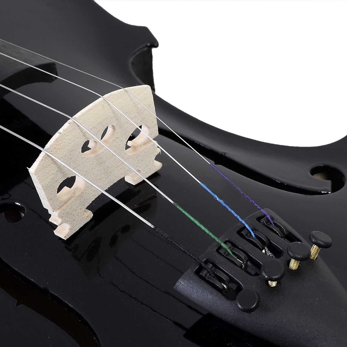 Title 18, Black 4/4 Violin High Quality String Instrument...