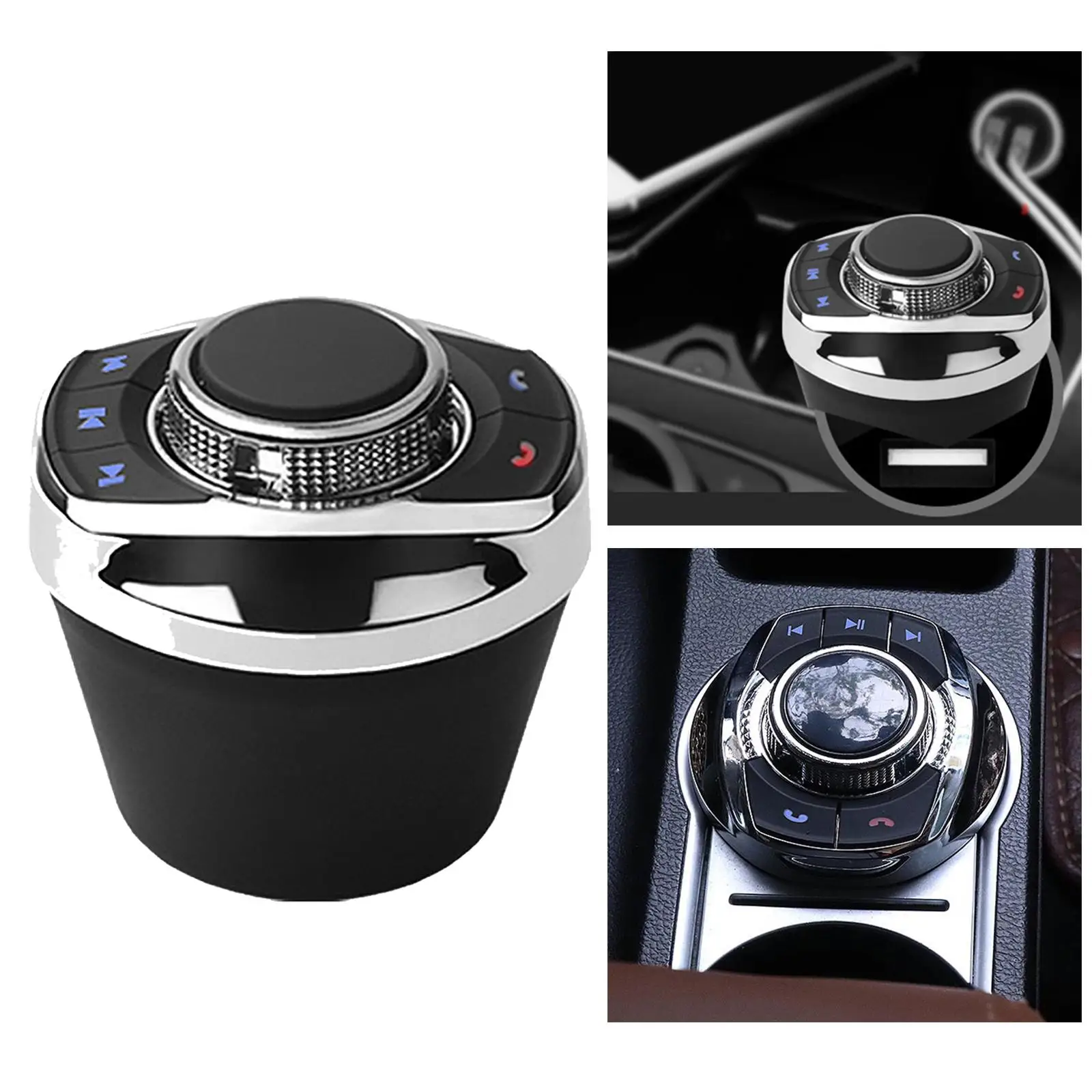 Cup Shape Car Steering Wheel Control Button Controller Switch with LED Light