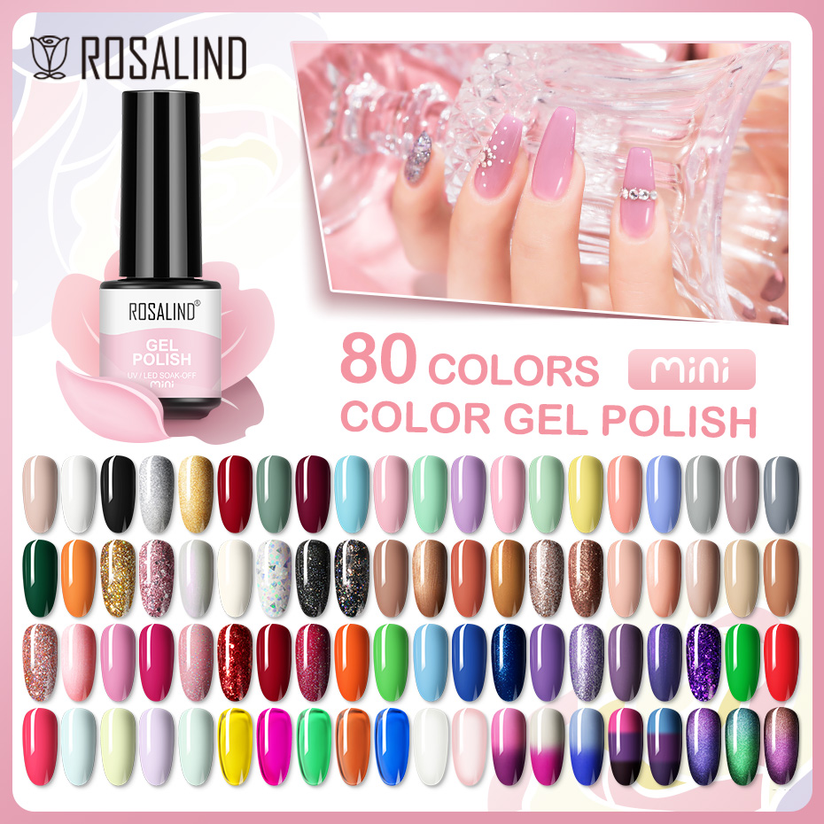 Best of ROSALIND 7ML Gel Nail Polish Pure Color Long Lasting UV Nail Art Design Semi Permanent Varnishes Base Top Coat Nail Gel Reviews & Tips