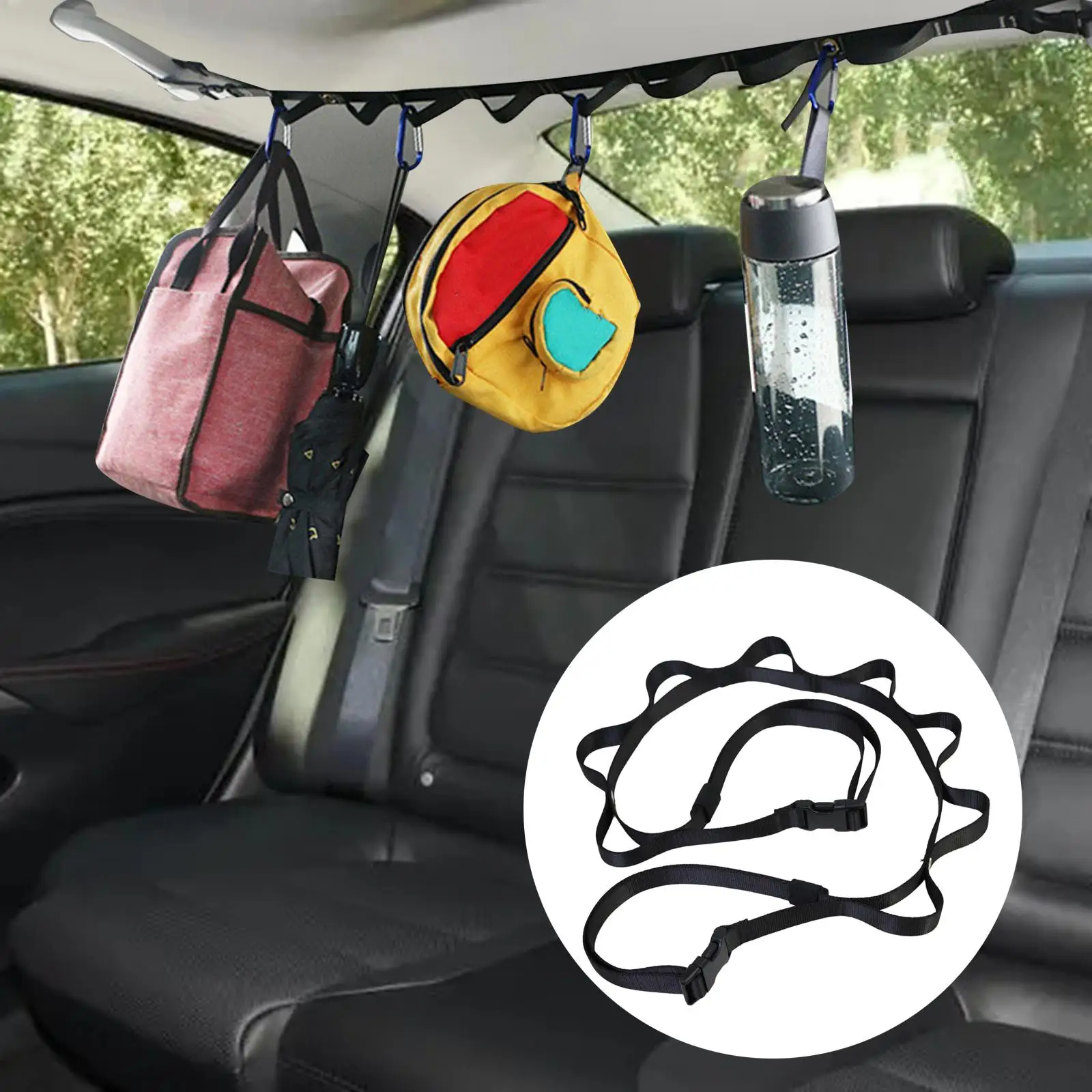 Car Clothesline Hanging Rope Luggage Straps for Travel Luggage Rack Trunk