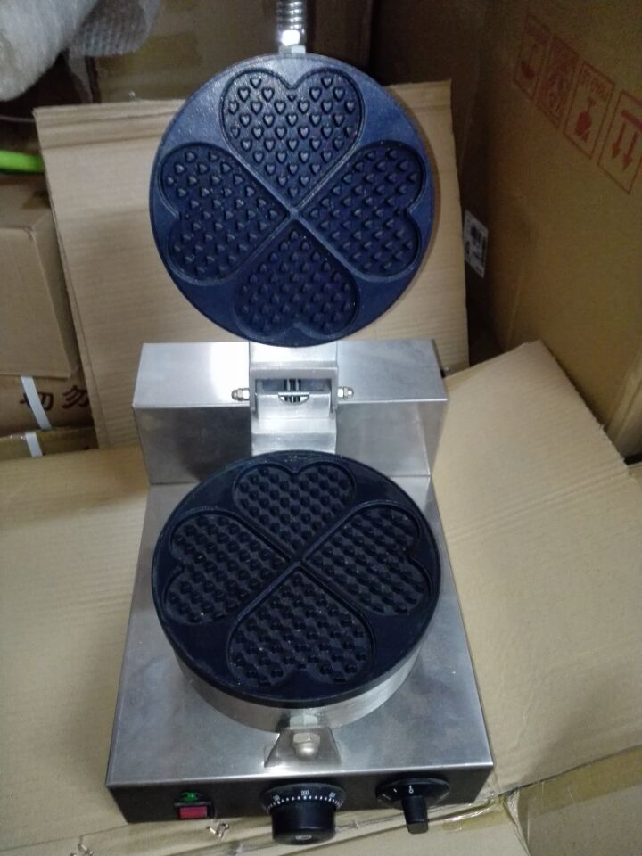 Title 4, 4 Heart-shaped Waffle Maker Single Head Electri...