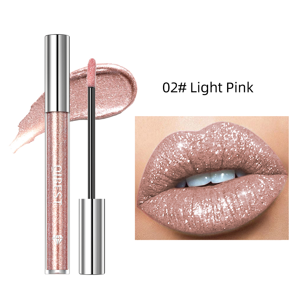 Best of QIBEST Shimmer Lip Gloss Beauty Girl Diamond Glitter Lip Tint Waterproof Long Lasting 6 Colors Gray Flash Liquid Lipstick Makeup Reviews & Tips