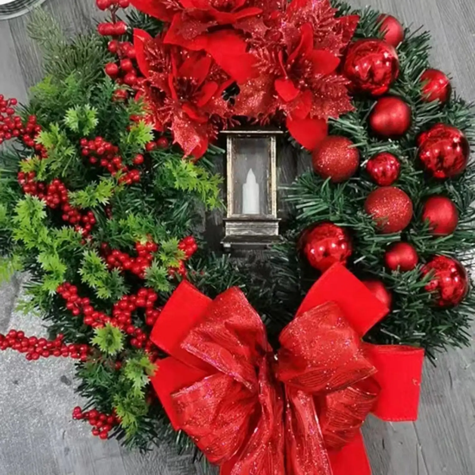 Xmas Wreath Hanging Christmas Garland for Winter Holiday Mantel Fireplace Decorations