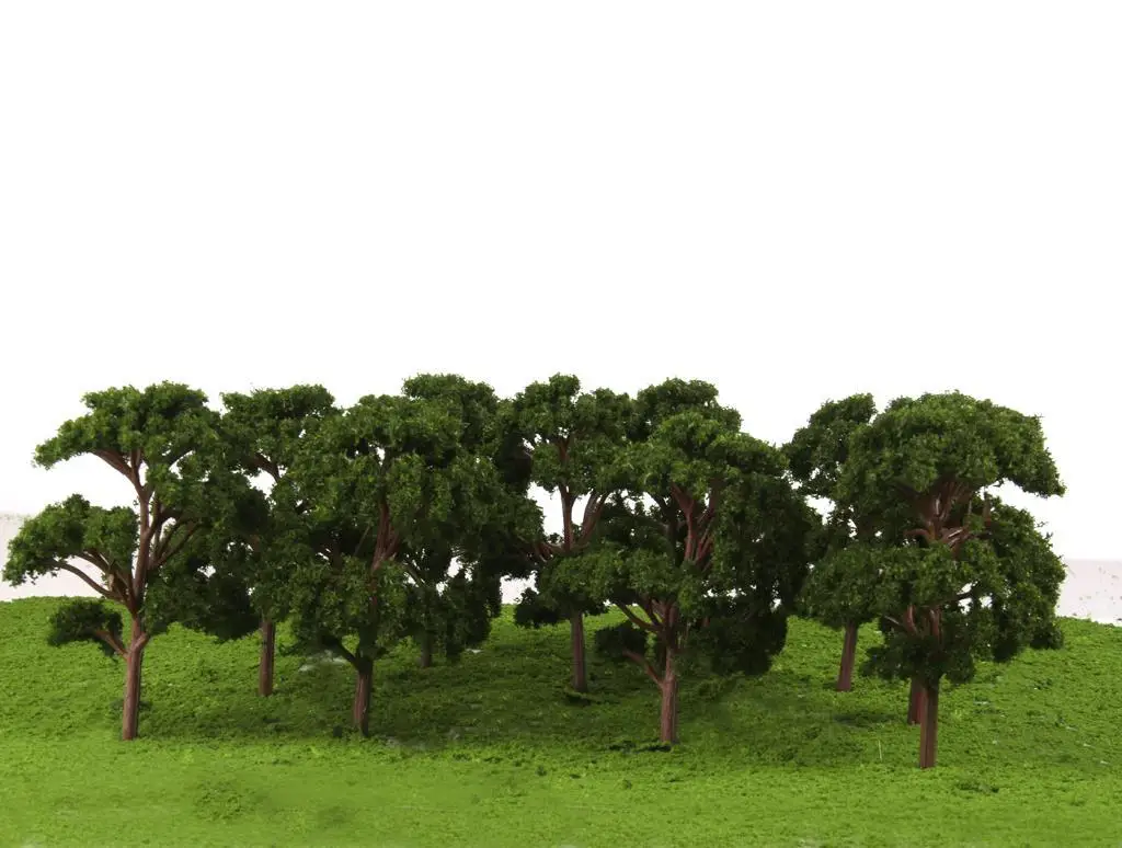 10PCs Banyan Trees Model Train Scenery Landscape :75 - Dark Green