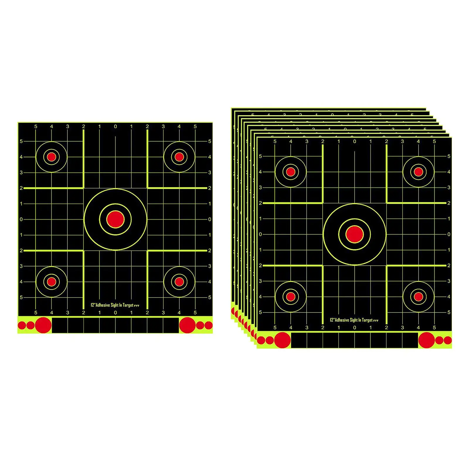   12`` Paper Target Outdoor, Range, Hunting Training  Object Stickers Sheets