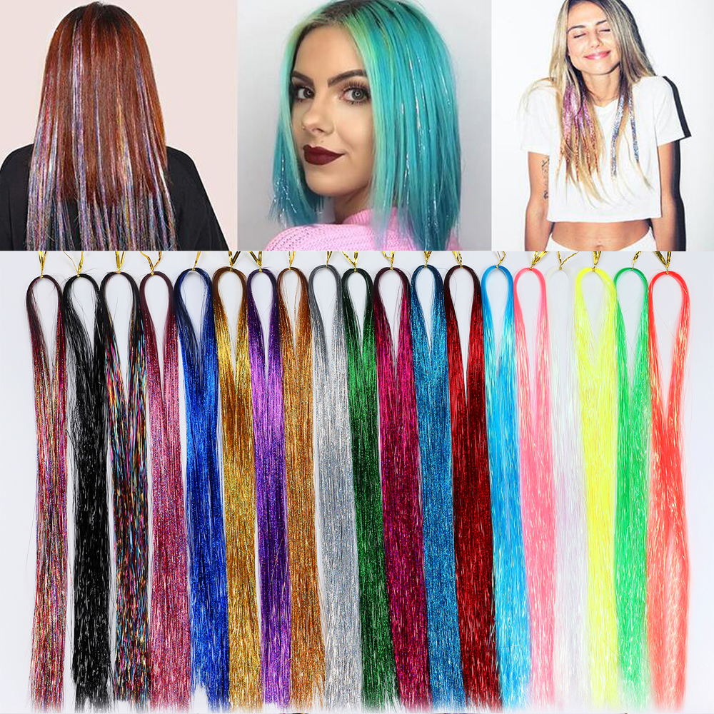 Best of Sparkle Shiny Hair Tinsel Glitter Strands In Braiders High Temperature Fiber Bling Hair Dazzles Extensions Women&#039;s Accessories Reviews & Tips