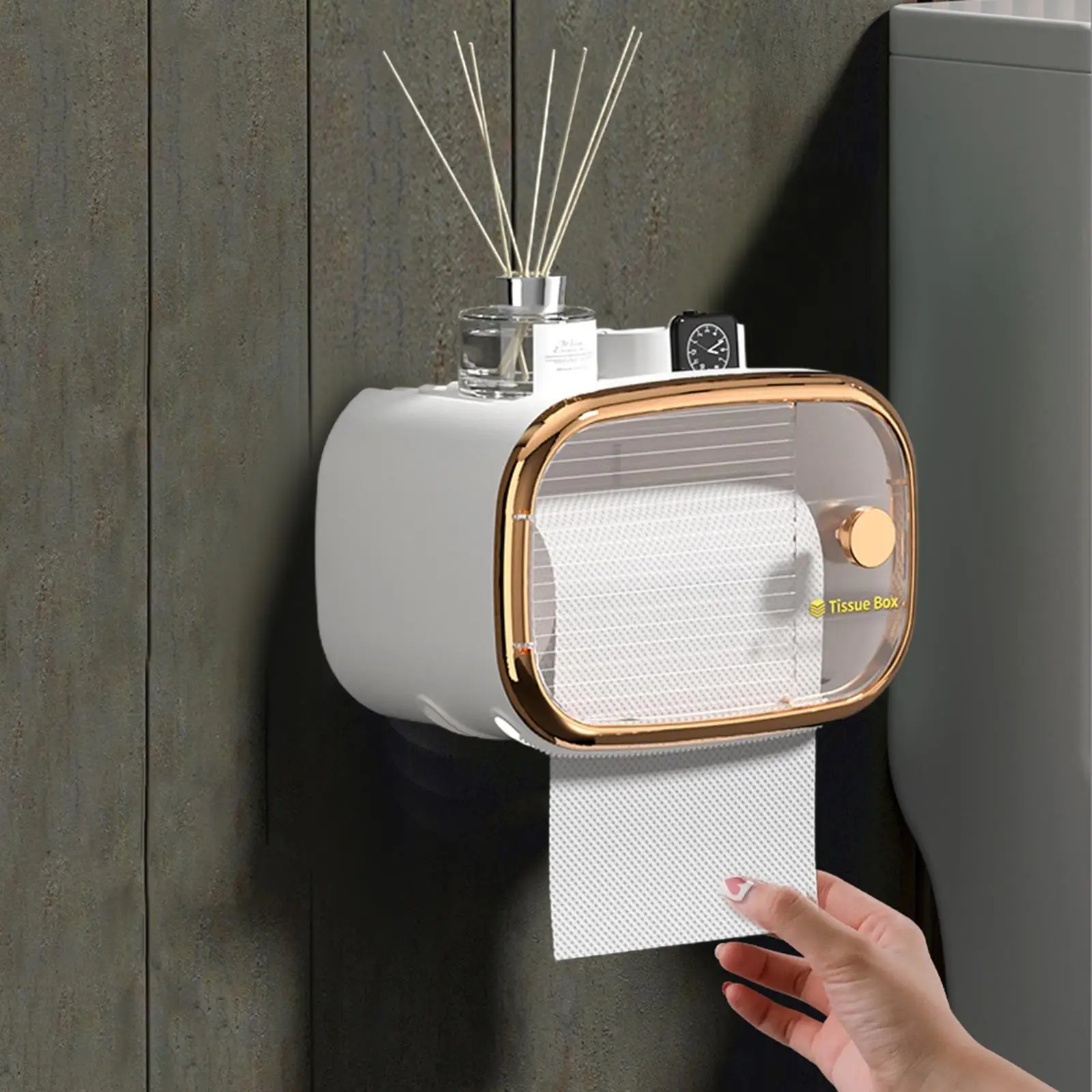 Tissue Holder Bathroom Accessories Hanging Toilet Paper Holder for Cabinet