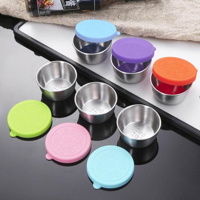 Dipping Cup Stainless Steel Sauce Cup Reusable Easy To Clean Portable  Seasoning Dishes For Home Picnic - AliExpress