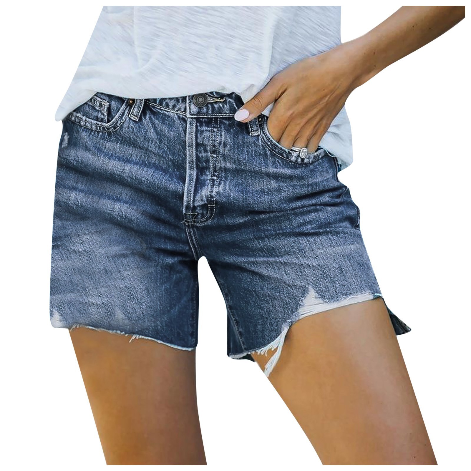 denim swim shorts