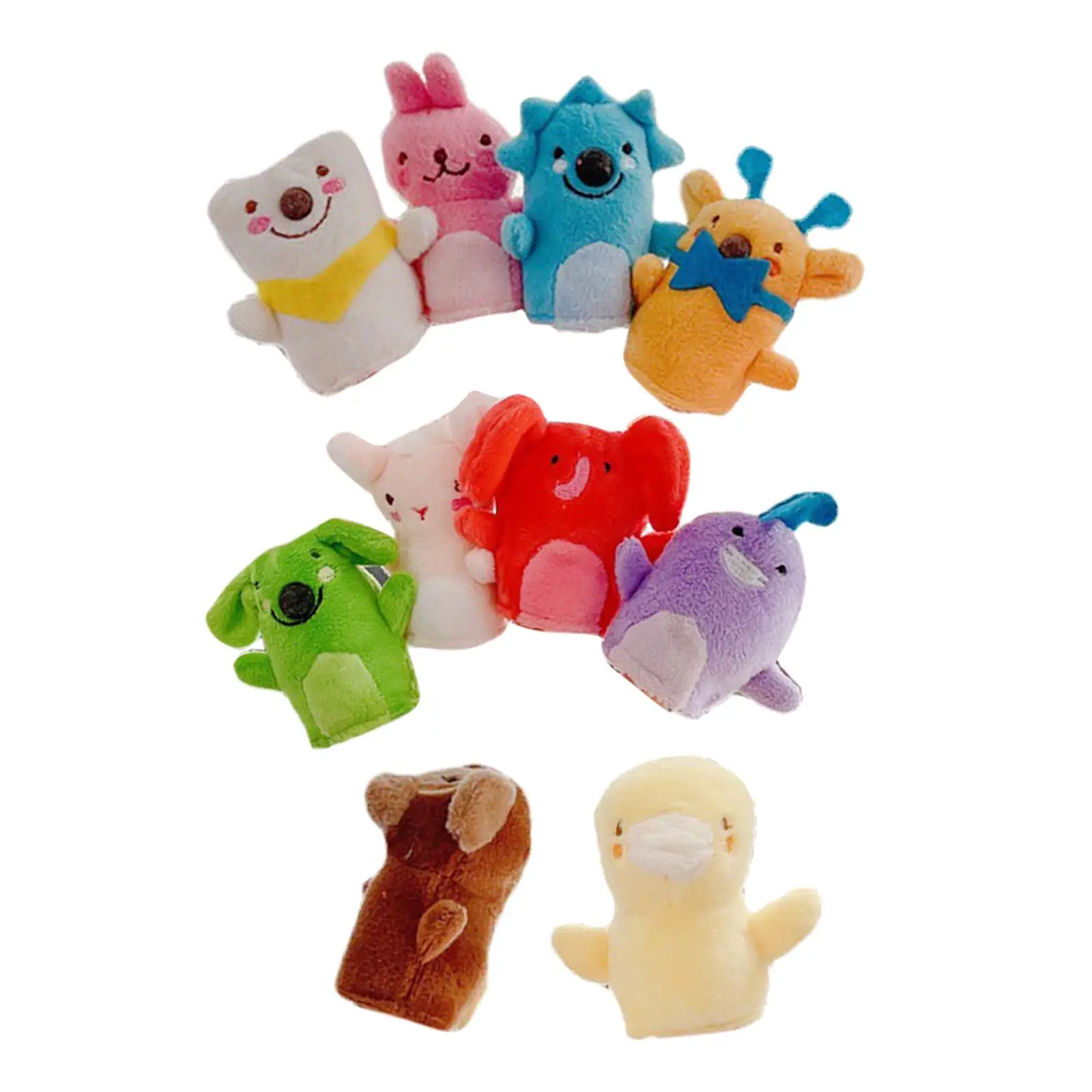 10x Finger Puppet Story Time Bath Toys Adorable Finger Puppet Toy for Toddler Girls Boys