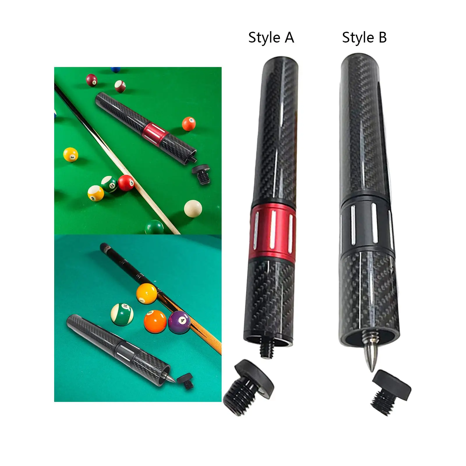 Snooker Cue Extend Lightweight Cue Joint Accessories Billiard Connect Shaft Telescopic Pool Cue Extension for Snooker Beginners