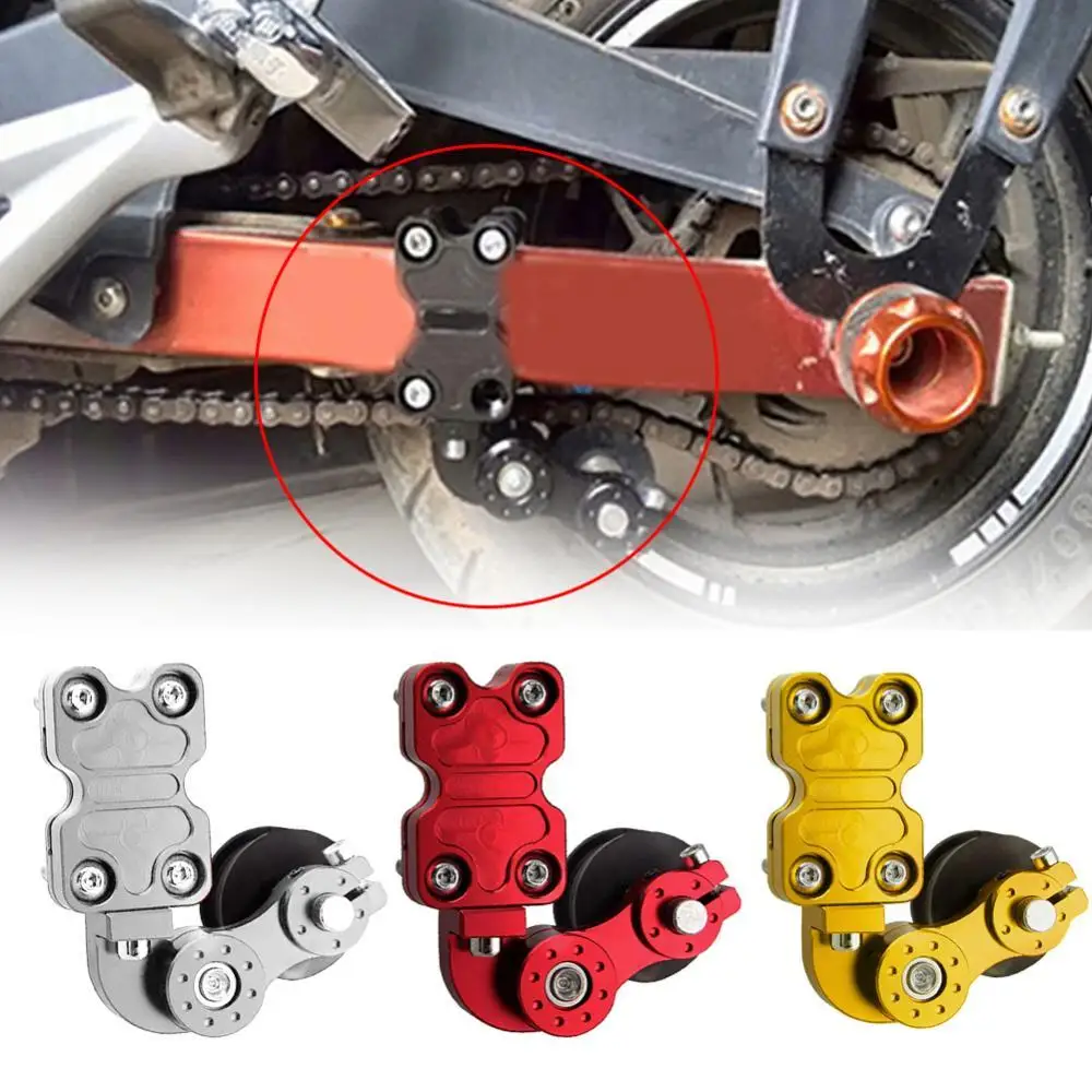 Black lamta1k Chain Tensioner,Motorcycle Motorbike CNC Aluminum Alloy Chain Tensioner Roller Adjustment Tool 