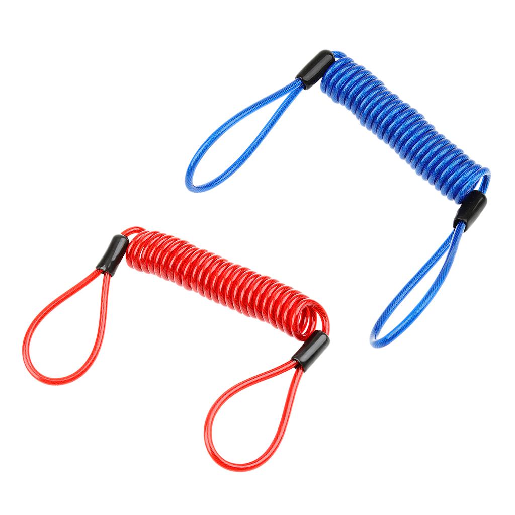 2Pcs Lightweight Lanyard Spring Coil Diver Snorkeling Rope Disc Brake Lock Great for Fishing, Can  the Rod Drop to The Water