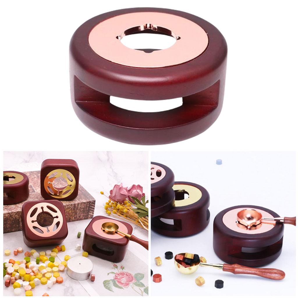 Retro Wax Seal Melting Furnace Melt Wax Decorative Gift Sealing Wax DIY Tool Wood Furnace Wax Pot for Hobby Candle Arts Crafts