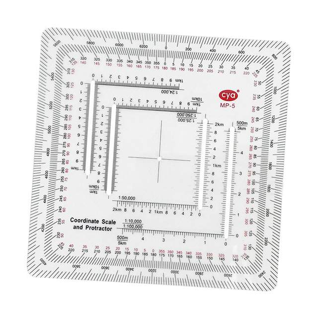 Land Navigation Protractor Map Reading and Land Navigation for Measuring Engineering Architecture Drawing