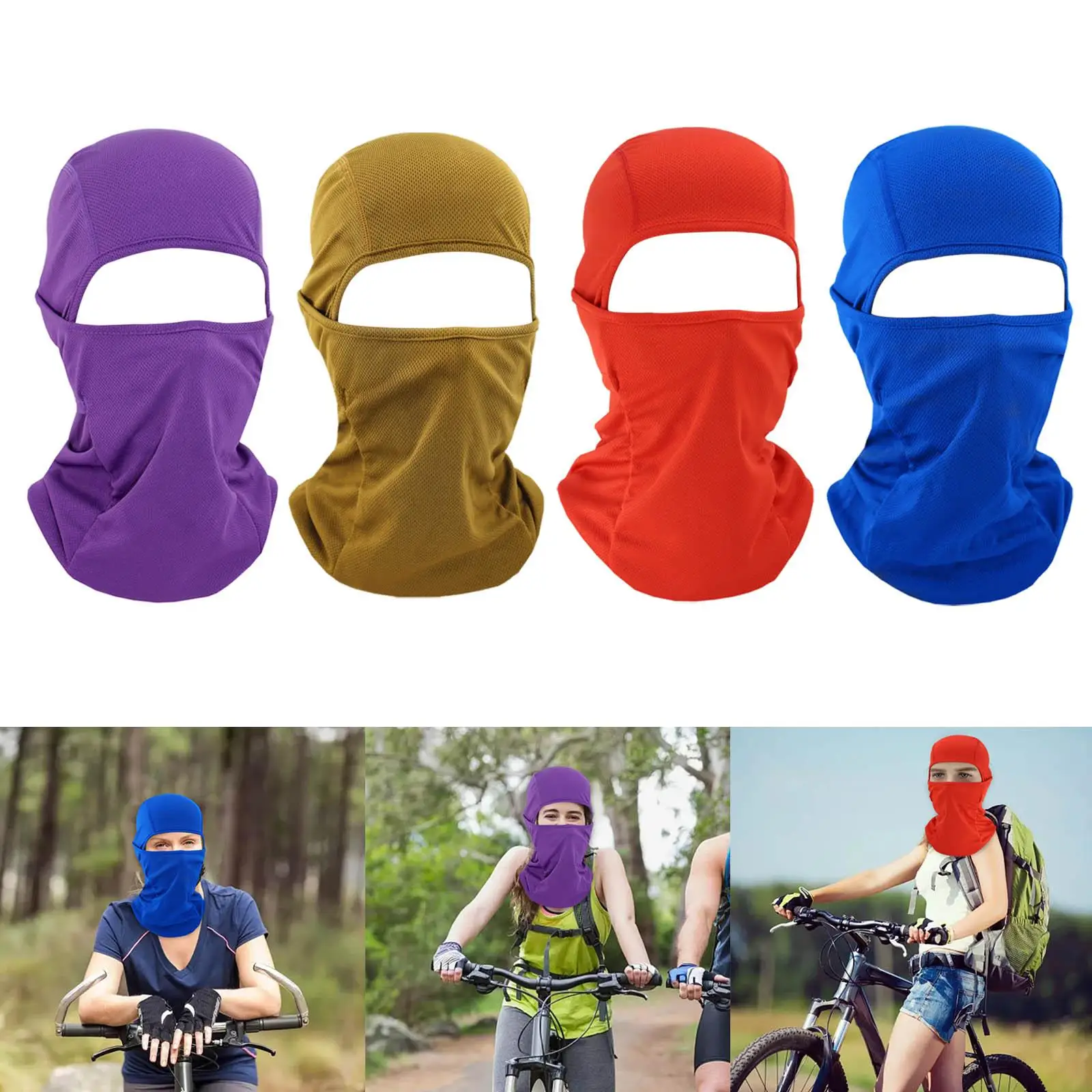 Lightweight Full Face Mask Balaclava Head Cover Windproof for Motorcycle Women UV Sun protection Summer Scarf Outdoor