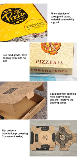 100 pcs. 33x33x4 cm Brown Pizza Box
