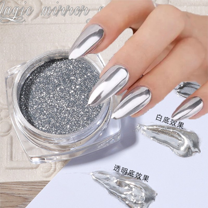 Best of 1Jar Metallic Mirror Glitter Powder Nail Pigment Dust Metal Effect Holographic Rubbing Powder Nail Art UV Gel Polish Chrome Dust Reviews & Tips