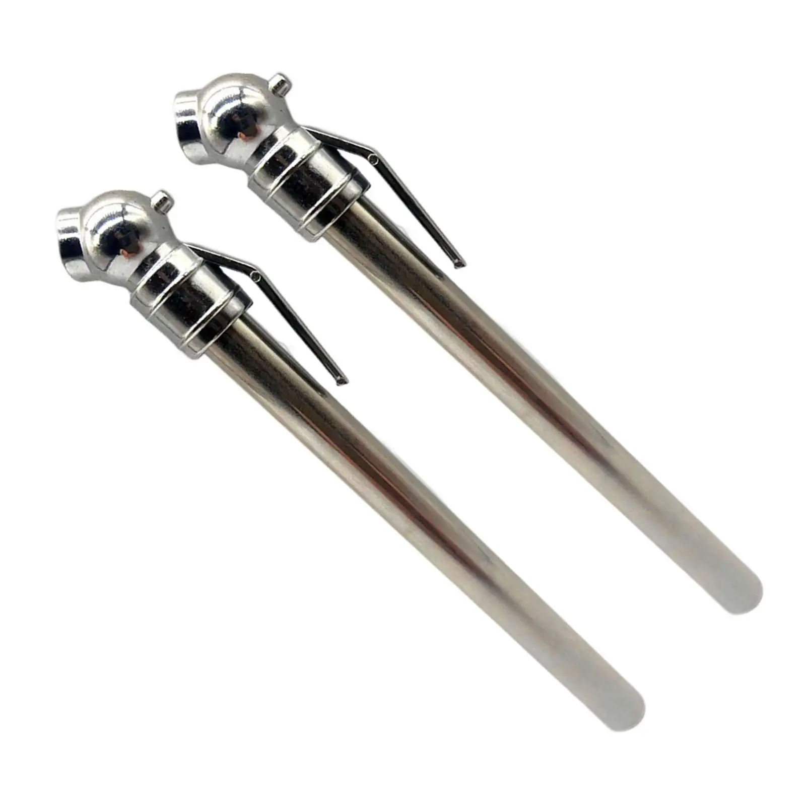 2Pcs Pencil Tire Pressure Gauge, Heavy Duty Chrome Metal Air Meter, Air Pressure