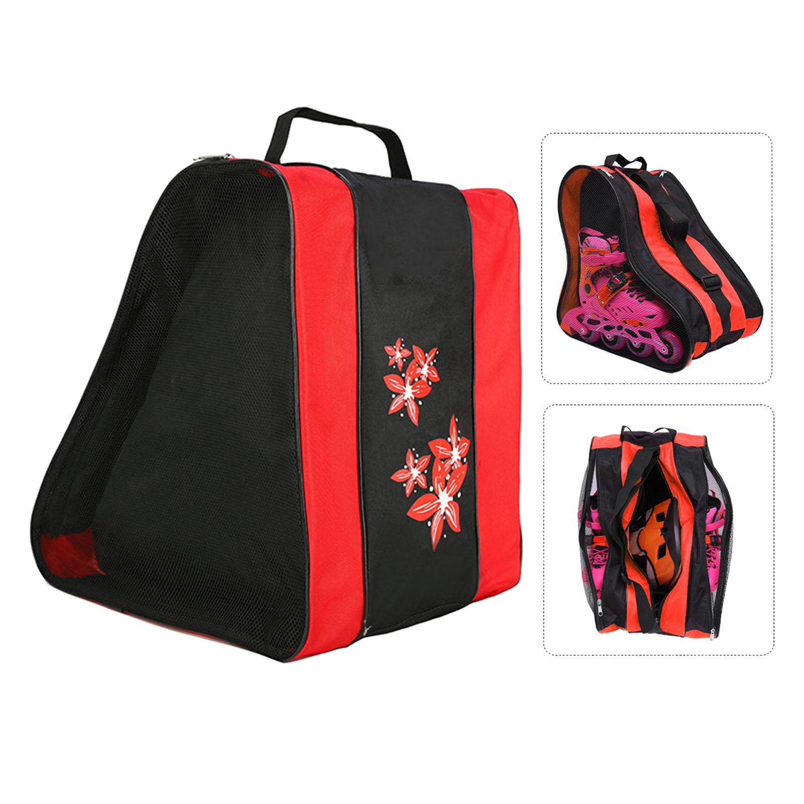 Portable Unisex Roller Skate Bag 3-Layer Storage Bag Skate Carrying Bag